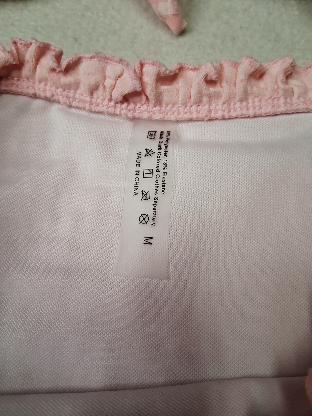 Pink Ruffle Bandeau Bikini Set - Picture 6 of 7